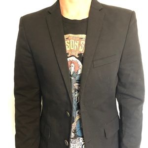 Black Tailored Mens Suit Jacket